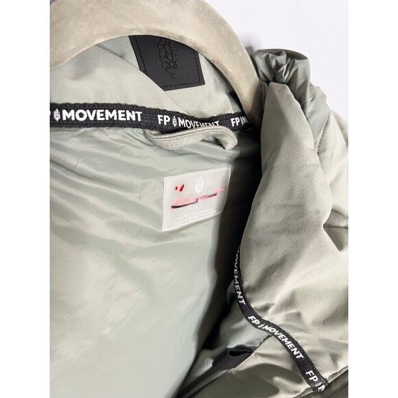 NEW Free People FP Movement All Prepped Ski Jacket in Greyed Olive Sage Large - Picture 6 of 15